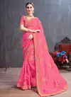 Pink Rang Roop Vol 3 Organza Designer Festival and wedding Wear Sarees with Silk saree Collections 4125